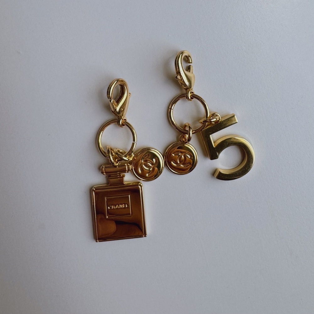 Chanel 2 Gold Plated Charms